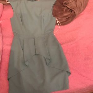 Teal blue form fitting dress
